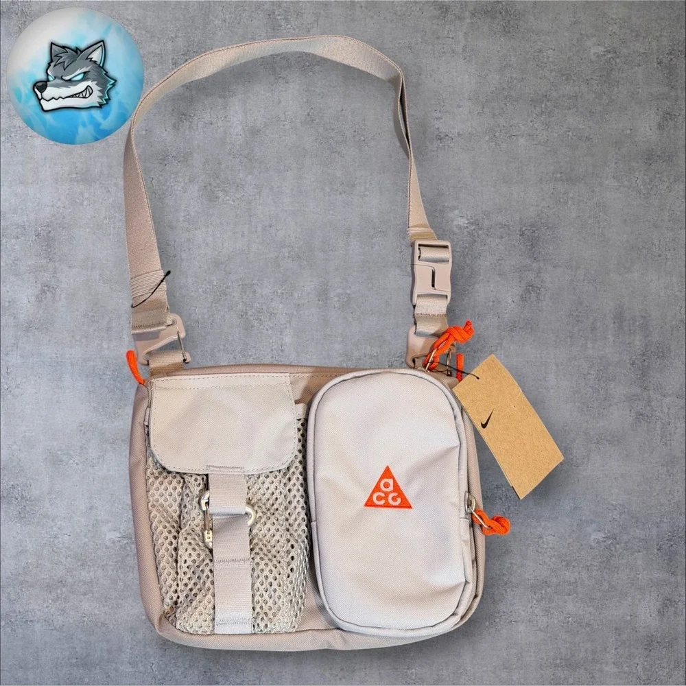 Nike ACG DAYMAX Cross-Body Bag HJ8180-009 Gray / Orange New